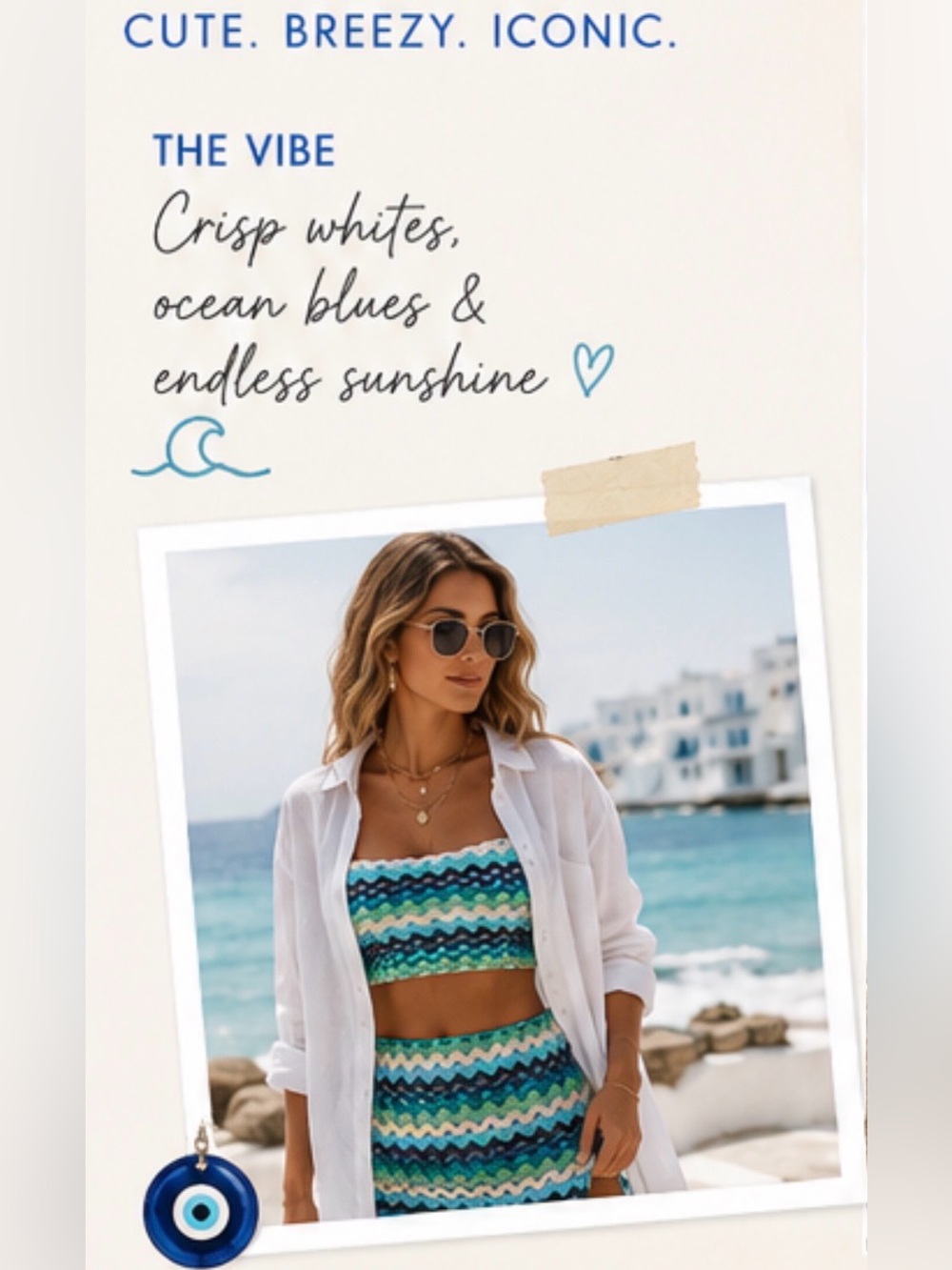 ONEONE Swim | Aqua Wave Knit Maxi Skirt Set | NWT